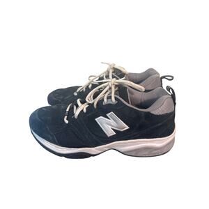 New Balance 623 cross-trainer shoe in black leather 10 4E u